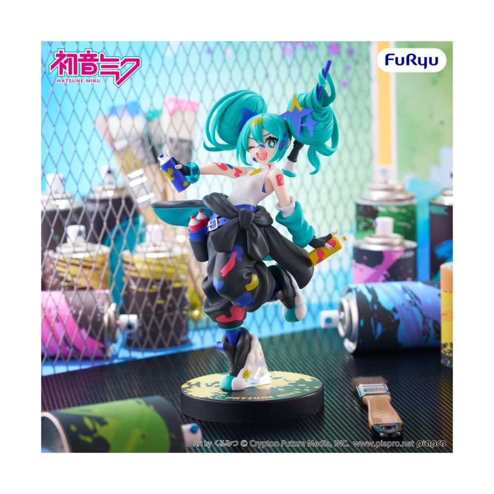 Hatsune Miku Figurine Muchute Paint Girl Another Color Ver. 23 cm
