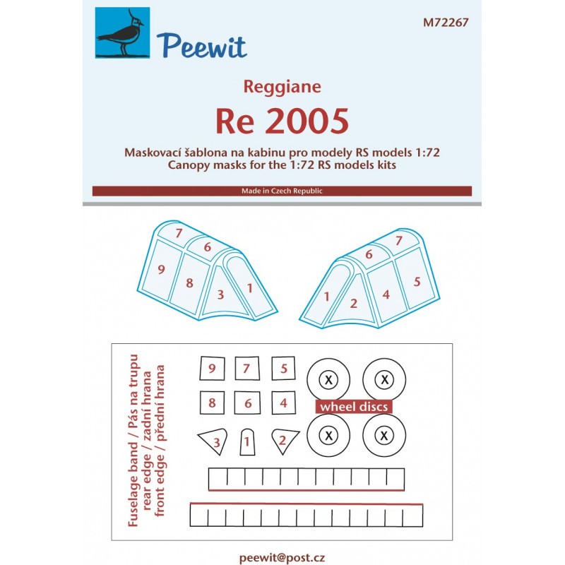 Accessoire Reggiane Re.2005 (conçu pour être utilisé avec les kits de modèles RS)