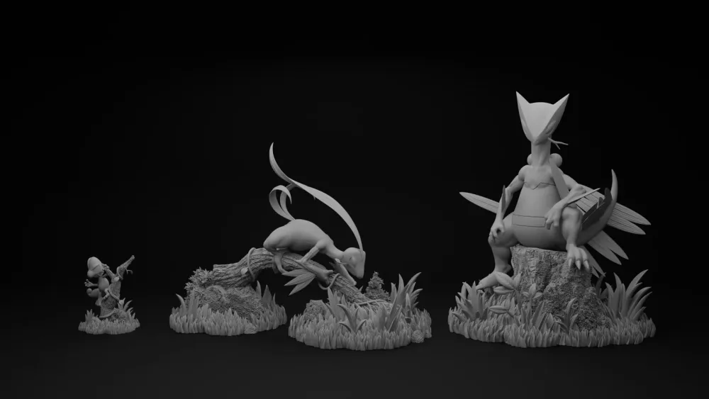 [PREORDER] 1/20 Scale World Figure [DM VIP] – Treecko & Grovyle & Sceptile
