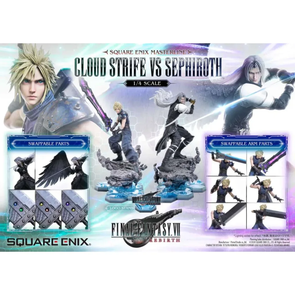 Figurine Final Fantasy 7 Cloud Vs Sephiroth 1/4 Masterline St