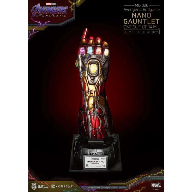 AVENGERS ENDGAME Master Craft Nano Gauntlet Statue Beast Kingdom