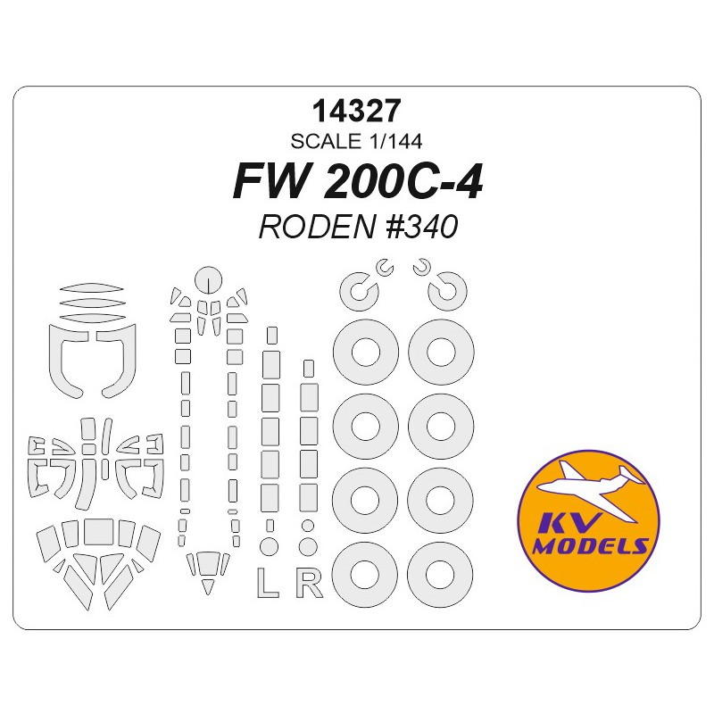 Focke-Wulf Fw-200C-4 + masques de roues (conçu pour être utilisé avec les kits Roden) 340)