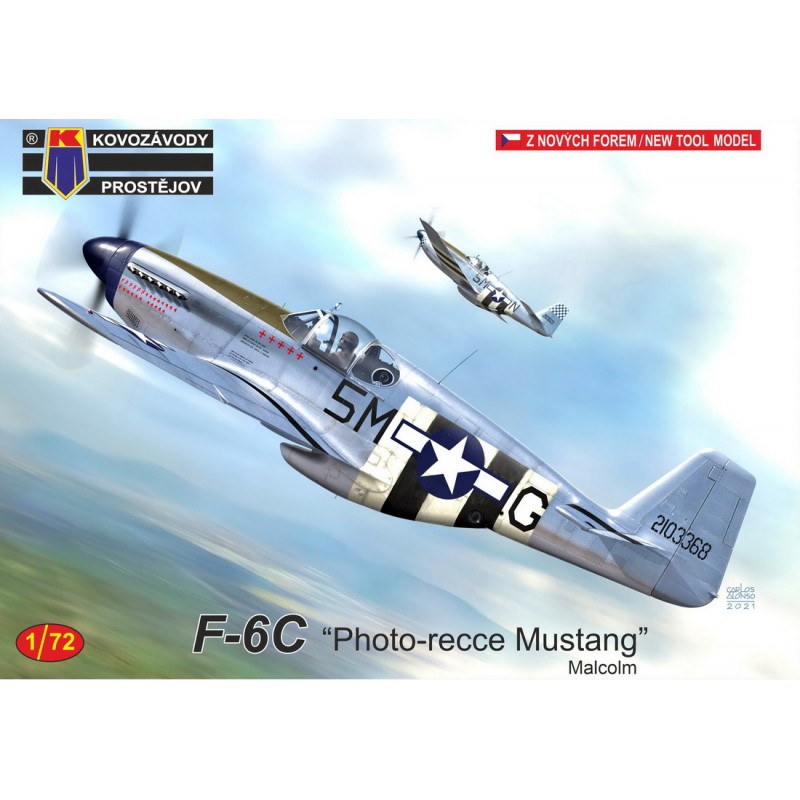 Maquette North-American F-6C photo-reconnaissance Mustang avec le capot Malcolm