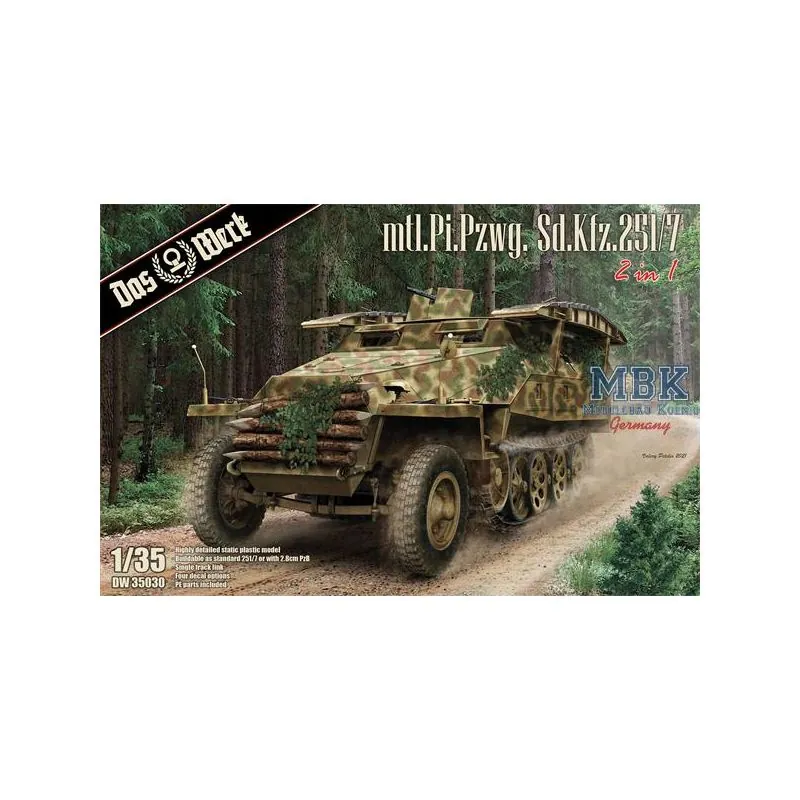 Maquette Mtl.Pi.Pzwg. Sd.Kfz.251/7 Ausf.D (2 en 1)