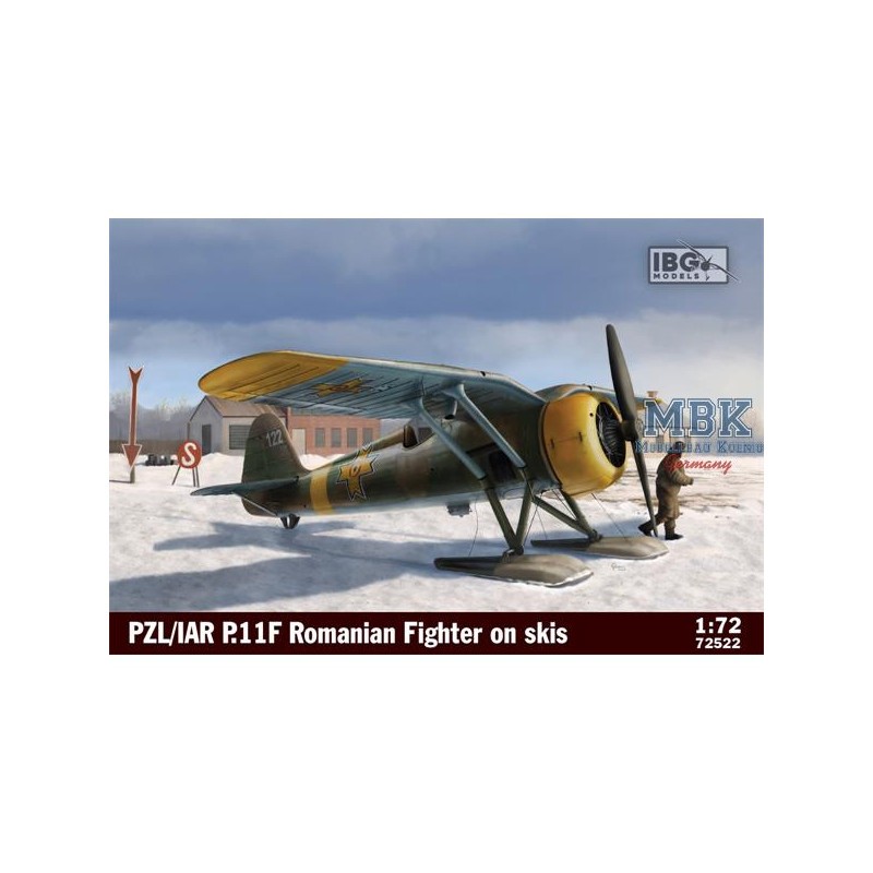 Maquette PZL/IAR P.11F Chasseur Roumain sur skis