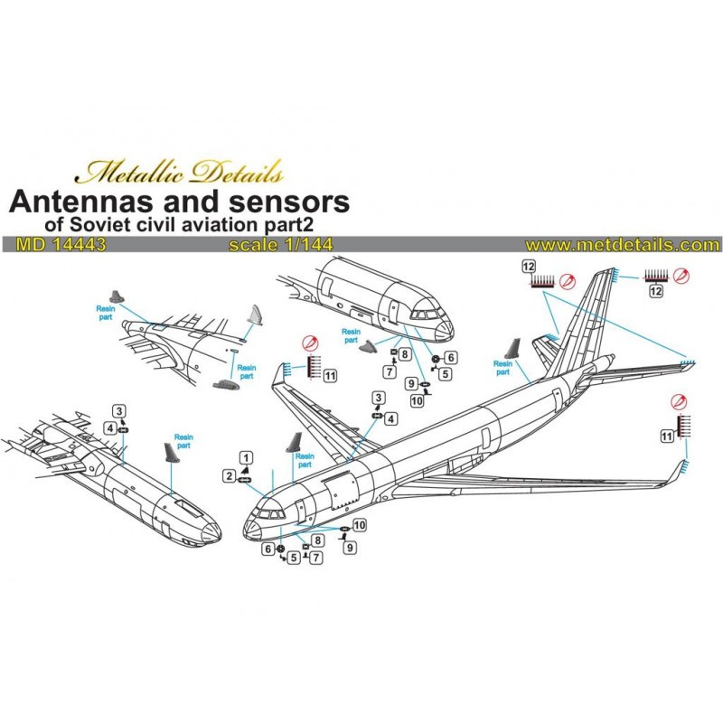 Accessoire Antennes et capteurs de l'aviation civile soviétique partie 2