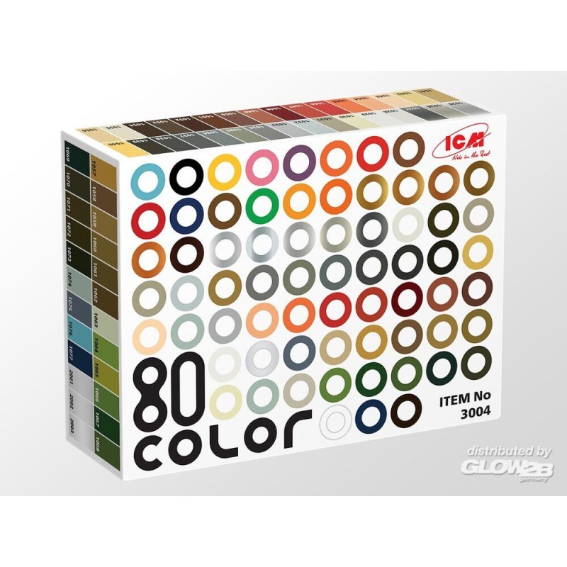 Accessoire Set de peinture acrylique 80 pcs (77 couleurs + 3 vernis) 80 x 12 ml