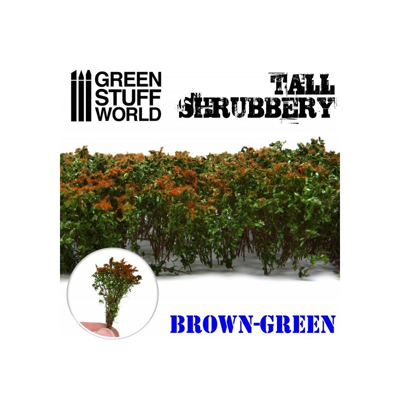 Arbustes hauts - brun vert