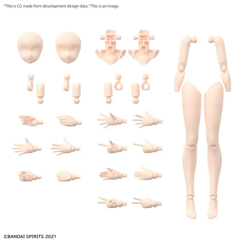 Figurine 30ms op parties du corps bras et jambe couleur b